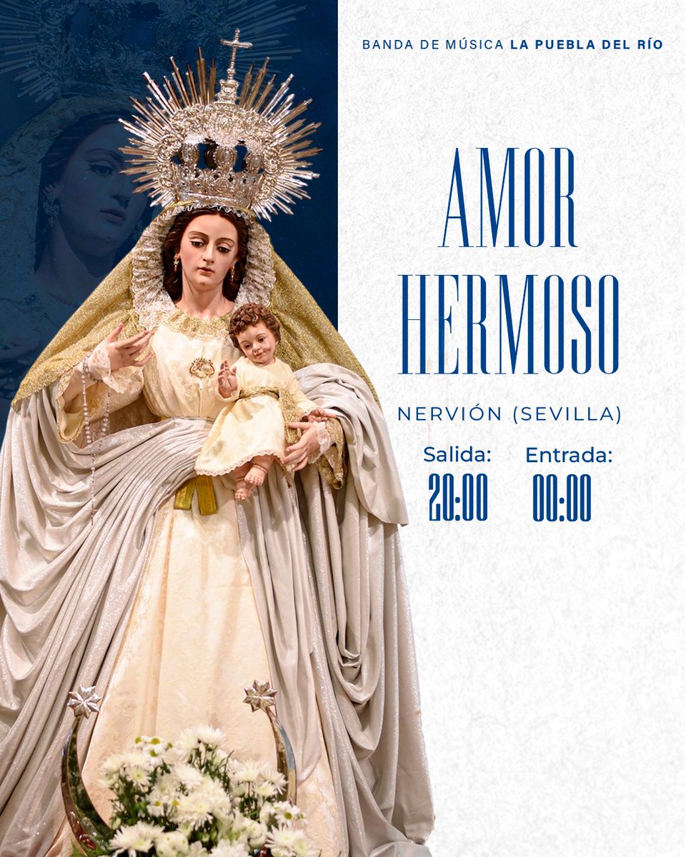 bmlapuebla's tweet photo. El día de #LaVirgenDelColegio.

🎶 Hoy tendremos el honor de acompañar a la 𝐕𝐢𝐫𝐠𝐞𝐧 𝐝𝐞𝐥 𝐀𝐦𝐨𝐫 𝐇𝐞𝐫𝐦𝐨𝐬𝐨 de @amorhermosofi en su gloriosa salida procesional.

⏰ 20:00 horas
⛪ Colegio Juan Nepomuceno Rojas - Jesuitinas https://t.co/41iWwfNDw9