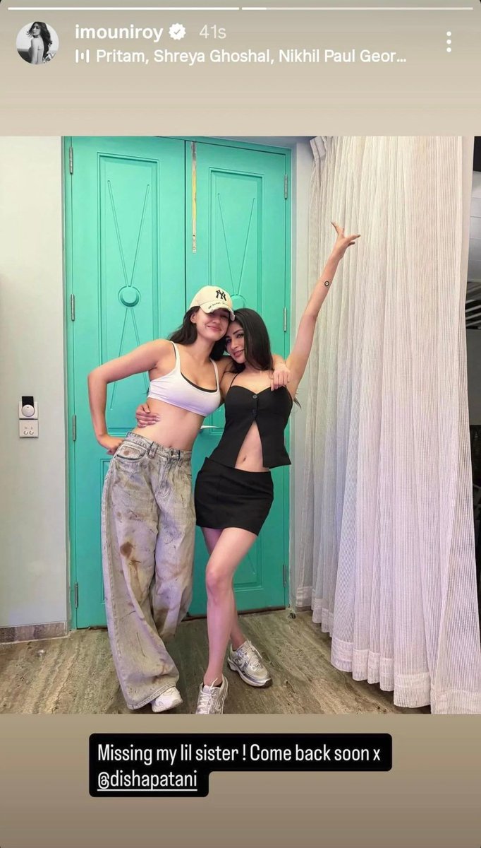 enter_surgeog's tweet photo. Mouni Roy' Instagram story for Disha Patani.

#MouniRoy #DishaPatani https://t.co/kOmj1VDXTi