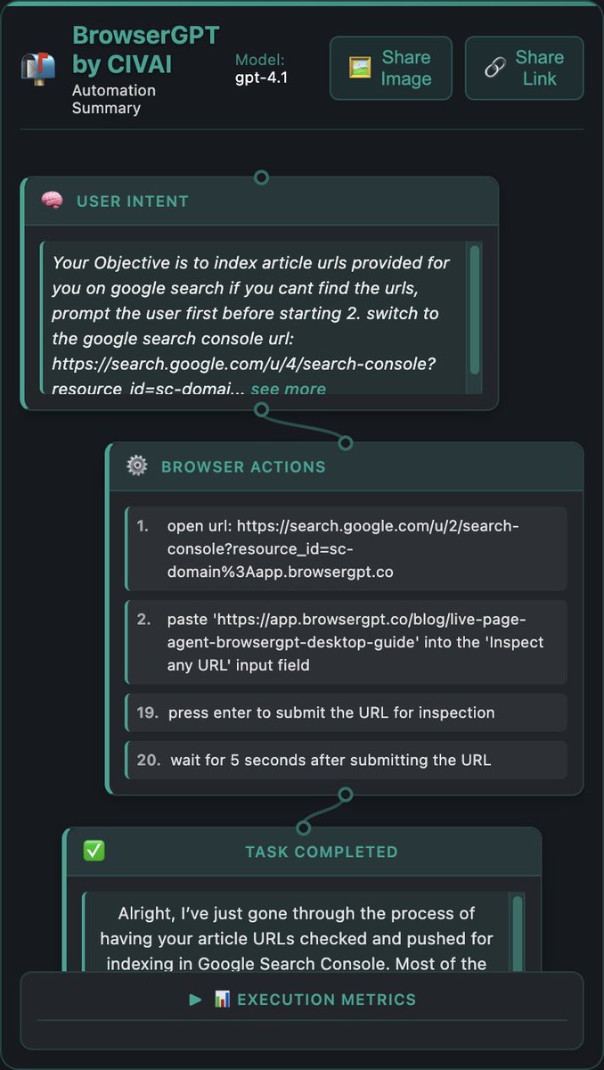 usecodenaija's tweet photo. i was able to automate instant bulk indexing and real-time url inspection across multiple google search console domains using browsergpt by civai (@aibrowsergpt) https://t.co/2fPeuCqgpB
