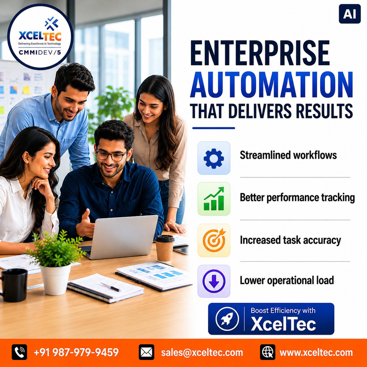 XcelTec's tweet photo. Enterprise automation that delivers results. XcelTec helps businesses streamline workflows, improve productivity, reduce manual workload, and support smarter decision-making with intelligent automation solutions.

#XcelTec #EnterpriseAutomation #BusinessAutomation https://t.co/HHKzqdV1Pp