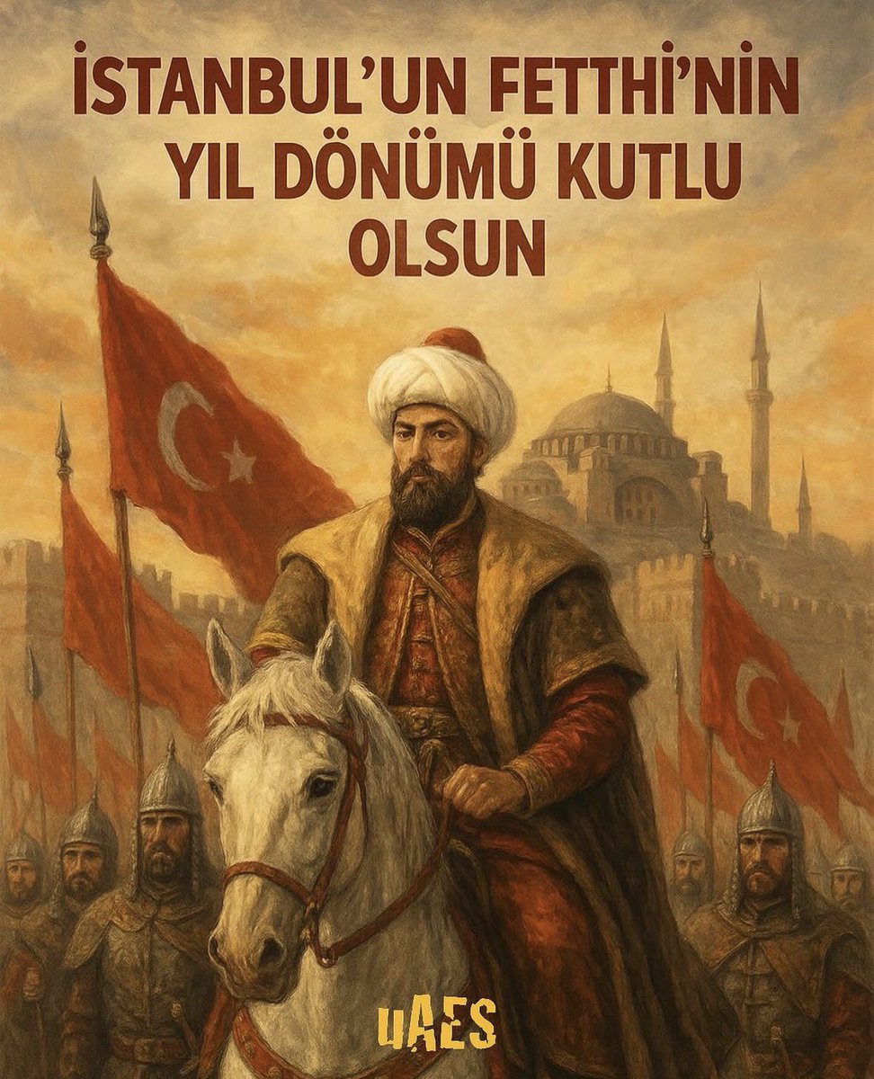 uAES1994's tweet photo. 🇹🇷29 Mayıs 1453 İstanbul’un Fethi Kutlu Olsun.

#ultrAslanEyüpSultan #uAES #istanbulunfethi #29Mayıs https://t.co/XSxZ3BRpU6