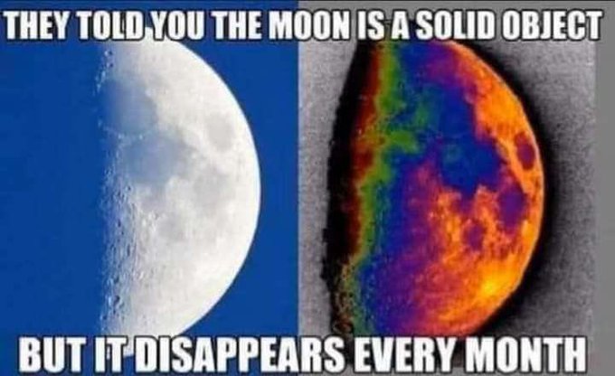 Rudeboymessiah's tweet photo. @davidicke Fucks sake Dave, the moon itself is not an object, it's a reflection of a portion of the flat earth. You are so far behind it's unreal, the big big question is why...? Are you a scret servant of Satan Dave? #EARTHISFLAT #NOGLOBE #MOONISPLASMA
https://t.co/ohHmjoyVML https://t.co/u7EobuCTcC