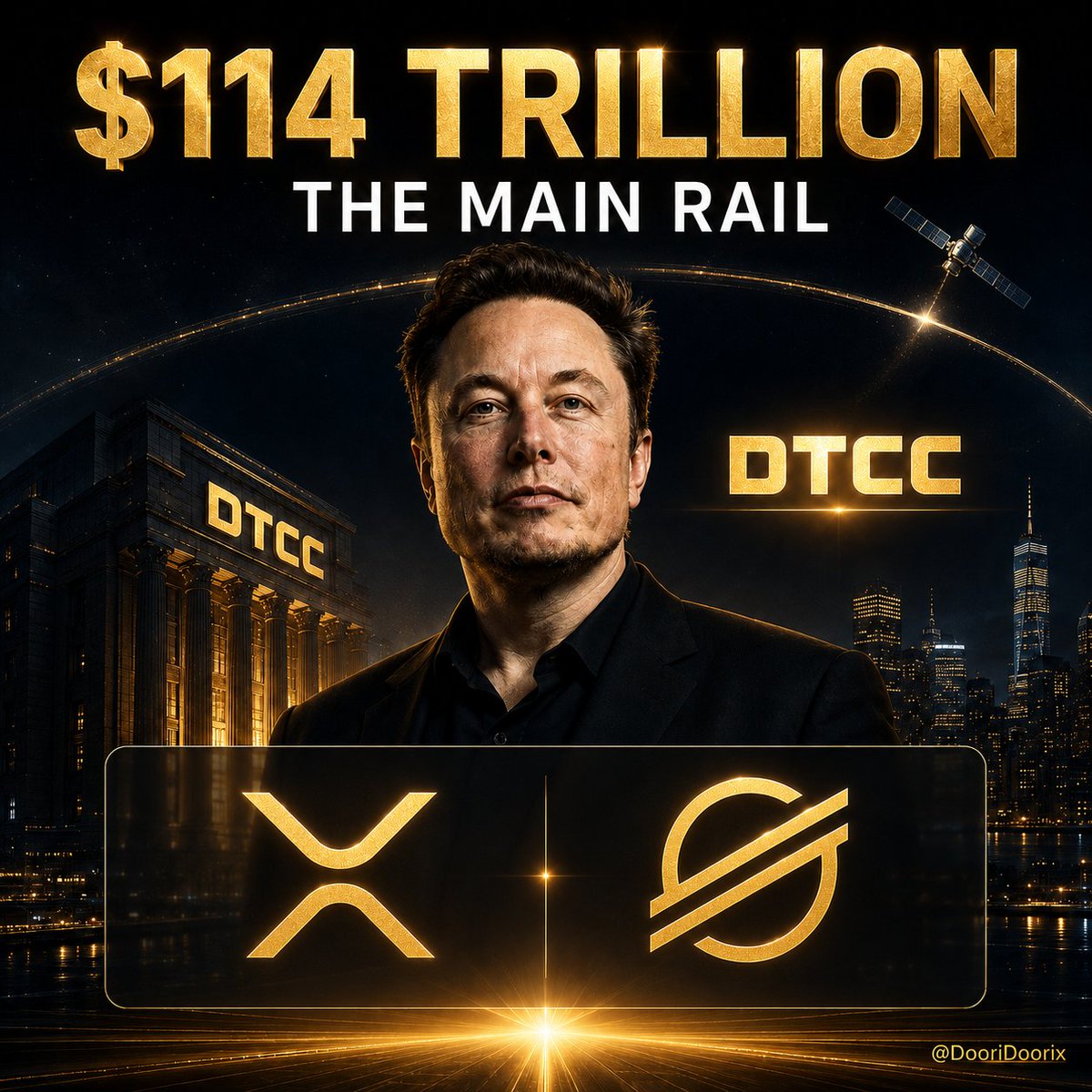 DooridooriX's tweet photo. 🚨 A PRICE YOU'LL NEVER SEE AGAIN — $114T IS MOVING TO STELLAR

If you're aiming for 100x returns, this is the one flow you must read.
Miss this, and the next wealth-transfer train won't wait for you.
On May 27, 2026, the heart of Wall Street chose a public chain for the first time.

$XLM $100 $XRP $1,000 @elonmusk Signal

Those who understand profit. Those who don't lose. 😊

📌 Who Is DTCC

- The heart of Wall Street, the plumbing of global finance

- Assets under custody: $114T (₩16 quadrillion)

- Annual transactions: $3,700T (₩518 quadrillion)

- Cycles 33x global GDP every year

→ This institution just picked an external nonprofit public chain for the first time

📌 Why Stellar

- The only public chain selected

- Fees of $0.00001 — the lowest among all chains, by a wide margin

- SDF nonprofit structure — minimal regulatory risk

- Validated by Société Générale, MoneyGram, PayPal PYUSD, Franklin Templeton

→ Institutional trust + cost efficiency + retail-market gateway. All three.

📌 DTCC Adoption Split

- Canton Network — 50% (permissioned, US Treasury tokenization)

- Stellar (XLM) — 35% (public, equities, ETFs, treasuries)

- Additional chains (XRPL, HBAR, BTC, ETH) — 15% (on standby)

→ Among nonprofit public chains, Stellar stands alone

📌 Where Is XRP

- Named alongside XLM in the DTCC patent (US20250078162A1)

- XRP = wholesale settlement (large institutional clearing)

- XLM = retail settlement (everyday market tokenization)

→ Not competition. Complementary. The next multichain card is XRPL.

📌 Timing Triggers

- July 2026 — Canton first transaction

- October 2026 — full launch

- H1 2027 — Stellar live trading

→ Once Canton moves in October, it starts reflecting in Stellar's price

📌 XLM Price Scenarios

- Guaranteed within 2–3 years — $5–$20 

- Grand Slam peak — $50–$200 

- Heaven scenario — $500–$1,000 (bonus)

→ The moment $114T of DTCC rides on, $5 is the minimum baseline

An external nonprofit public chain that Wall Street didn't fund.

Stellar alone.

$114T tokenization main rail confirmed.

The Stellar price you see now. You won't see it again.

The train has already left the station. Don't board now, there's no next stop. 🚀

#XLM #Stellar #XRP #DTCC #RWA