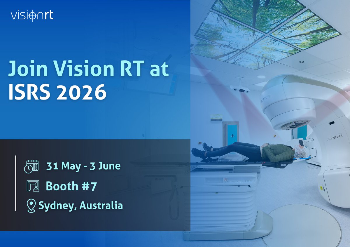 VisionRTLtd's tweet photo. We're heading to Sydney for ISRS 2026! 

If you're attending, stop by booth #7 to see the latest advancements in SGRT and patient-focused SRS workflows. https://t.co/OTtMWLHtnD