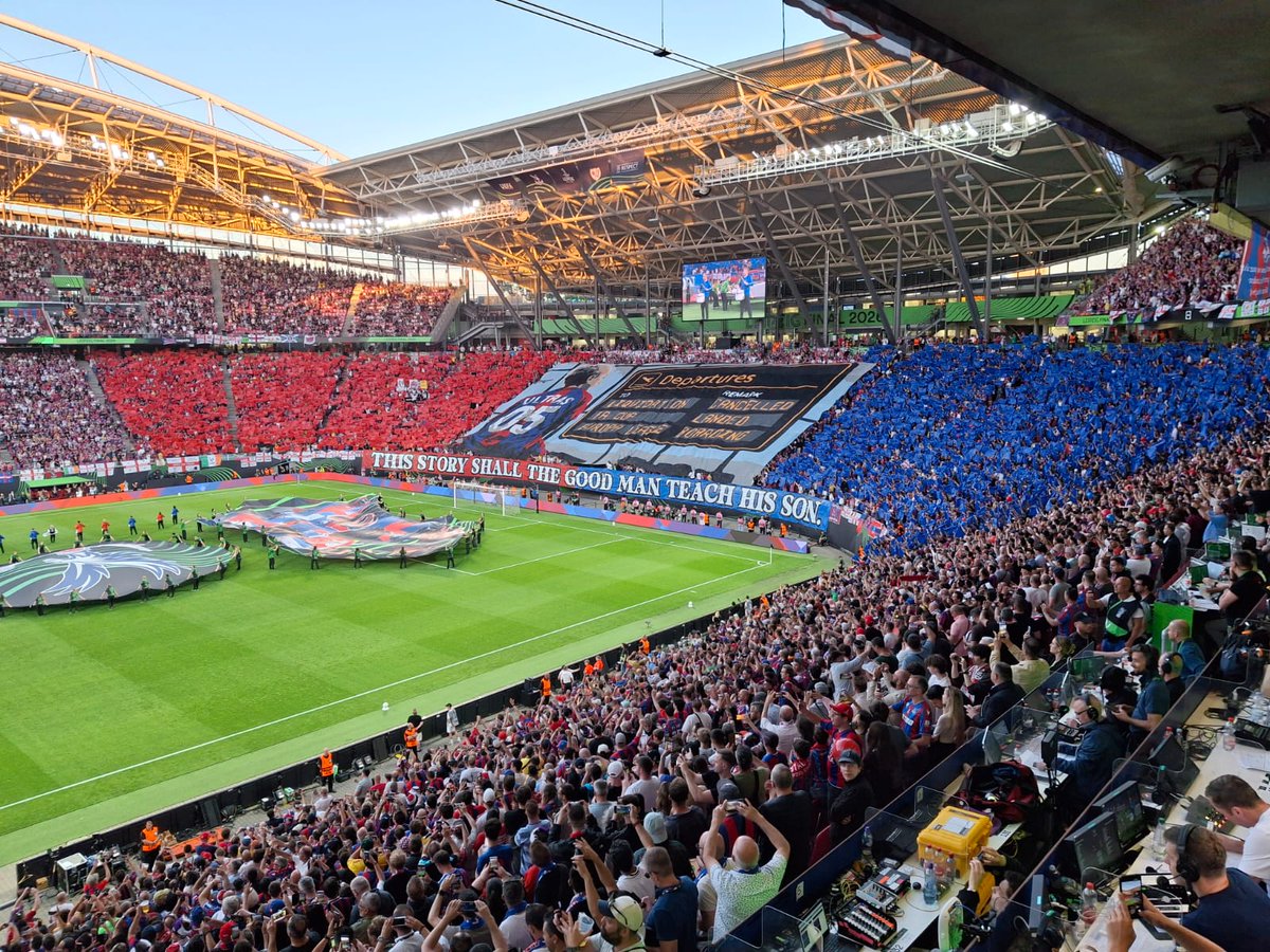 FansEurope's tweet photo. 🇩🇪📍 Did you attend the @Conf_League Final in Leipzig this week?

🗣️ Take our Fans Survey and let us know about your experience. Your feedback will help to inform preparations for future UEFA finals.

✍️ Take the survey: https://t.co/Z1zhfBhu8M #UECLfinal https://t.co/2lLSOCIknM