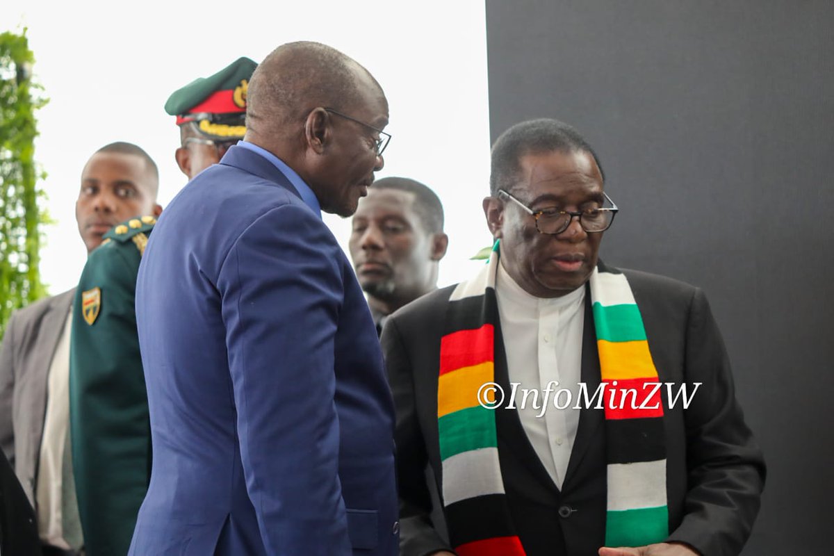 EDevelopZim's tweet photo. His Excellency President Emmerson Mnangagwa has arrived at Statehouse for the Zimbabwe Women Excellence awards.
#NDS2 https://t.co/1YktNYS7g9
