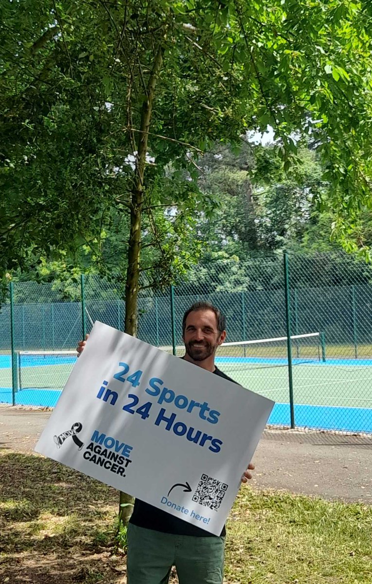 MOVEcharity's tweet photo. Good luck to our CEO David who is undertaking the first 24 Sports in 24 Hours Challenge this weekend to raise awareness and funds for people living with and beyond cancer. Read his story and find out how YOU can try your own 24 Sports Challenge: https://t.co/Vn0l34GErh https://t.co/B8WMbNpzC4