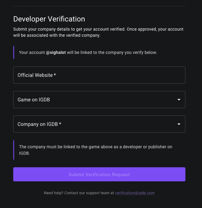 IGDBcom's tweet photo. Calling all game devs &amp; publishers! We have relaunched a brand new way to get your account verified! Use this form, and you'll get a fast track to get associated with your company, and games, directly. https://t.co/2XlYonbYwV

⚠️Make sure to use a business account, no gmail! https://t.co/IBdNlXZ2iv
