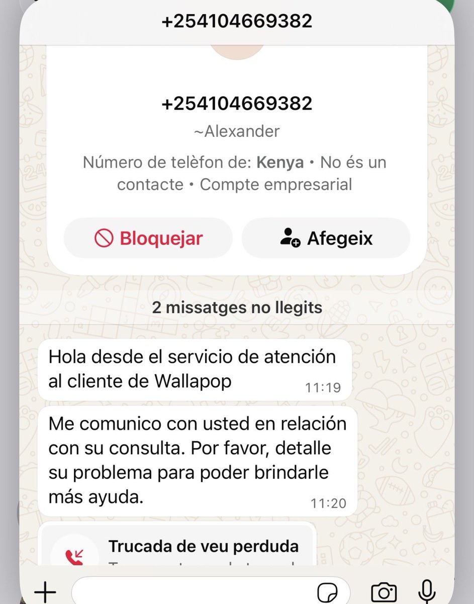 OriolGP's tweet photo. @wallapop de repente me llaman (en inglés) y me escriben desde Kenya haciéndose pasar por vosotros. Vais a hacer algo con alguno de los dos problemas? Gracias https://t.co/Mcs4uVwfmx