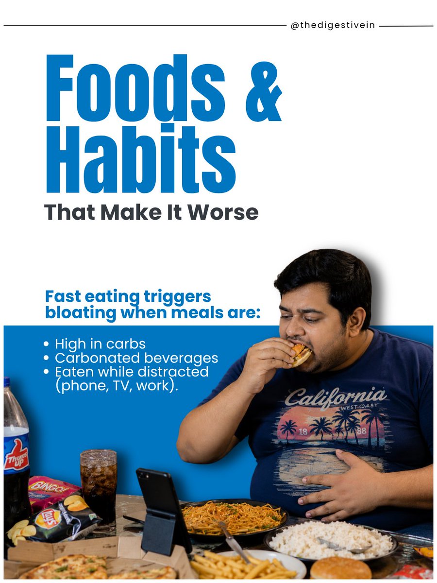TheDigestiveIn's tweet photo. That uncomfortable bloated feeling after meals may not always be about what you eat, sometimes it’s about how fast you eat.

Supporting digestion can sometimes be as simple as:
✔️ Creating a calmer mealtime routine
✔️ Giving your body time to recognise fullness
✔️ Reducing rushed or distracted eating
✔️ Choosing lighter, balanced meals when possible
✔️ Paying attention to how different foods make you feel

#digestivehealthinstitute #drmuffi #worlddigestiveday #mindfuleating #guthealth