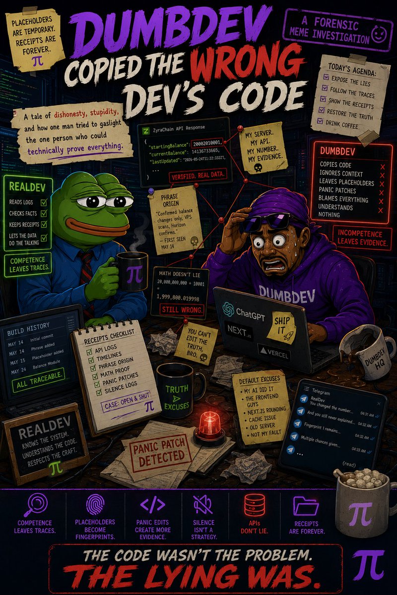 dumbdev4's tweet photo. A dumbdev story based on real events 
dumbdev played by @itinajnr 
realdev played by @bulbybot 
full comic here
https://t.co/jNNZC8a3ze https://t.co/rAr6swdC6C