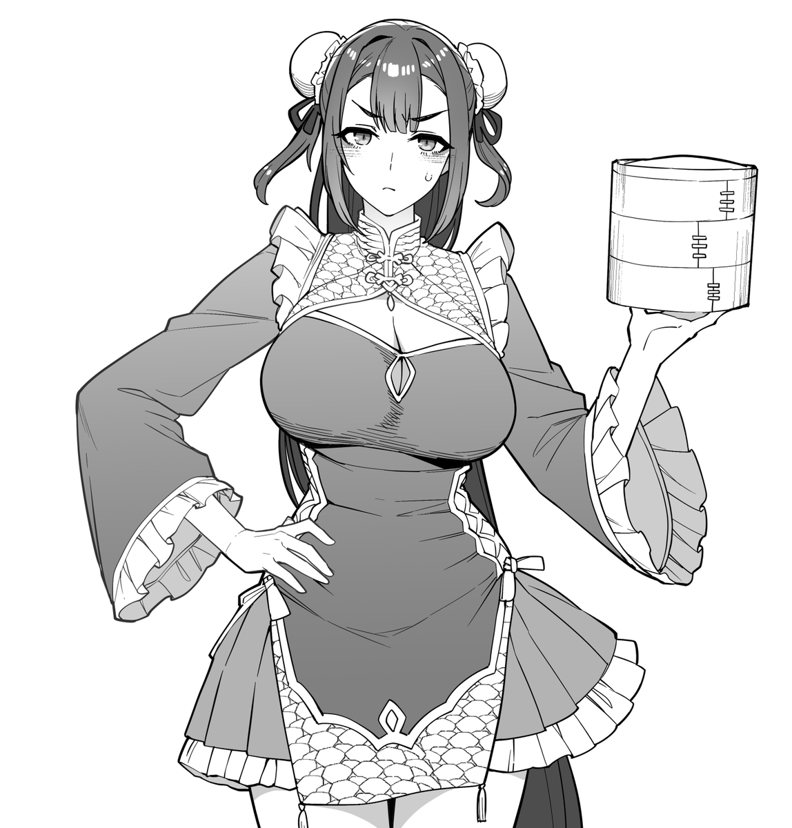 センパイにちょっと苦しいかな…?ってラインの服を着てもらうメイドの日19日目...... 