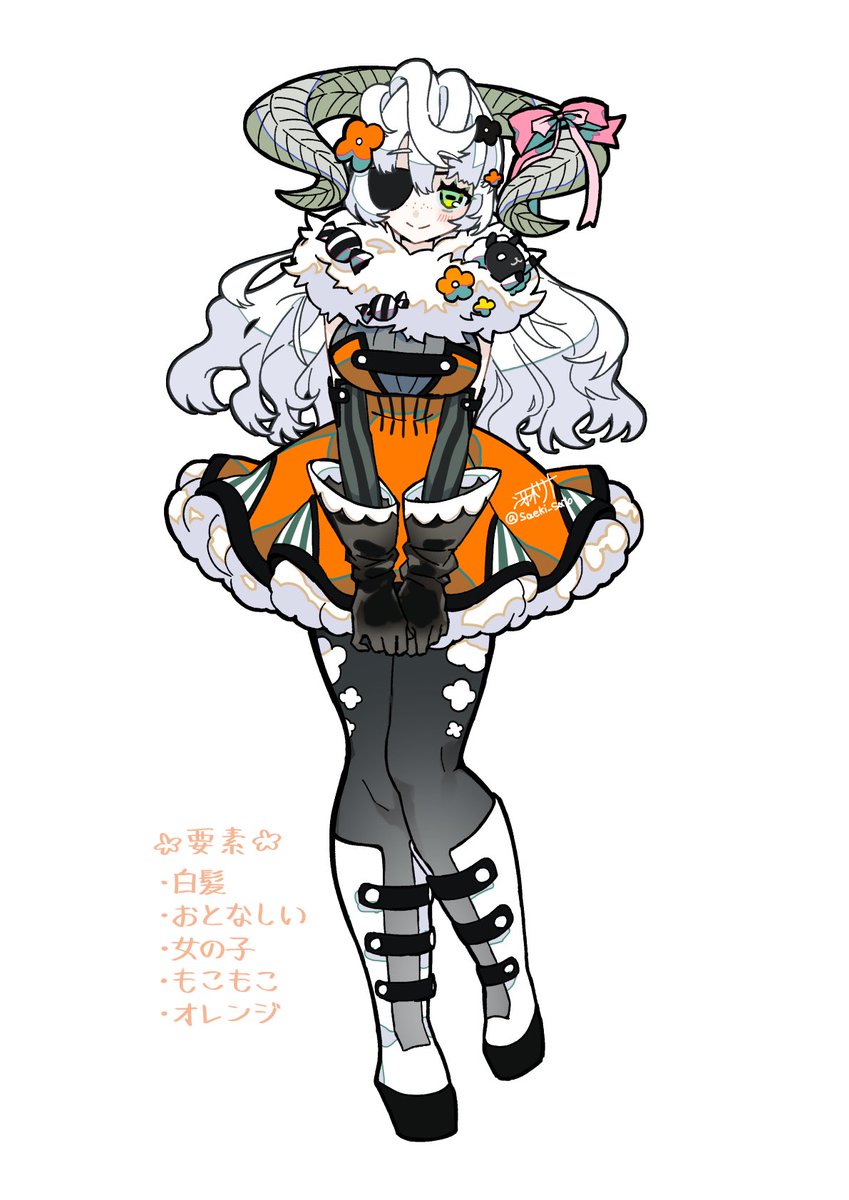 Saeki_Sato's tweet photo. 大人しいけどバリバリ戦う
ヒツジ？の副隊長さん
#冴木のキャラデザ
#相互さんの好きな要素5つでキャラデザ④ https://t.co/UM2gsDCowP