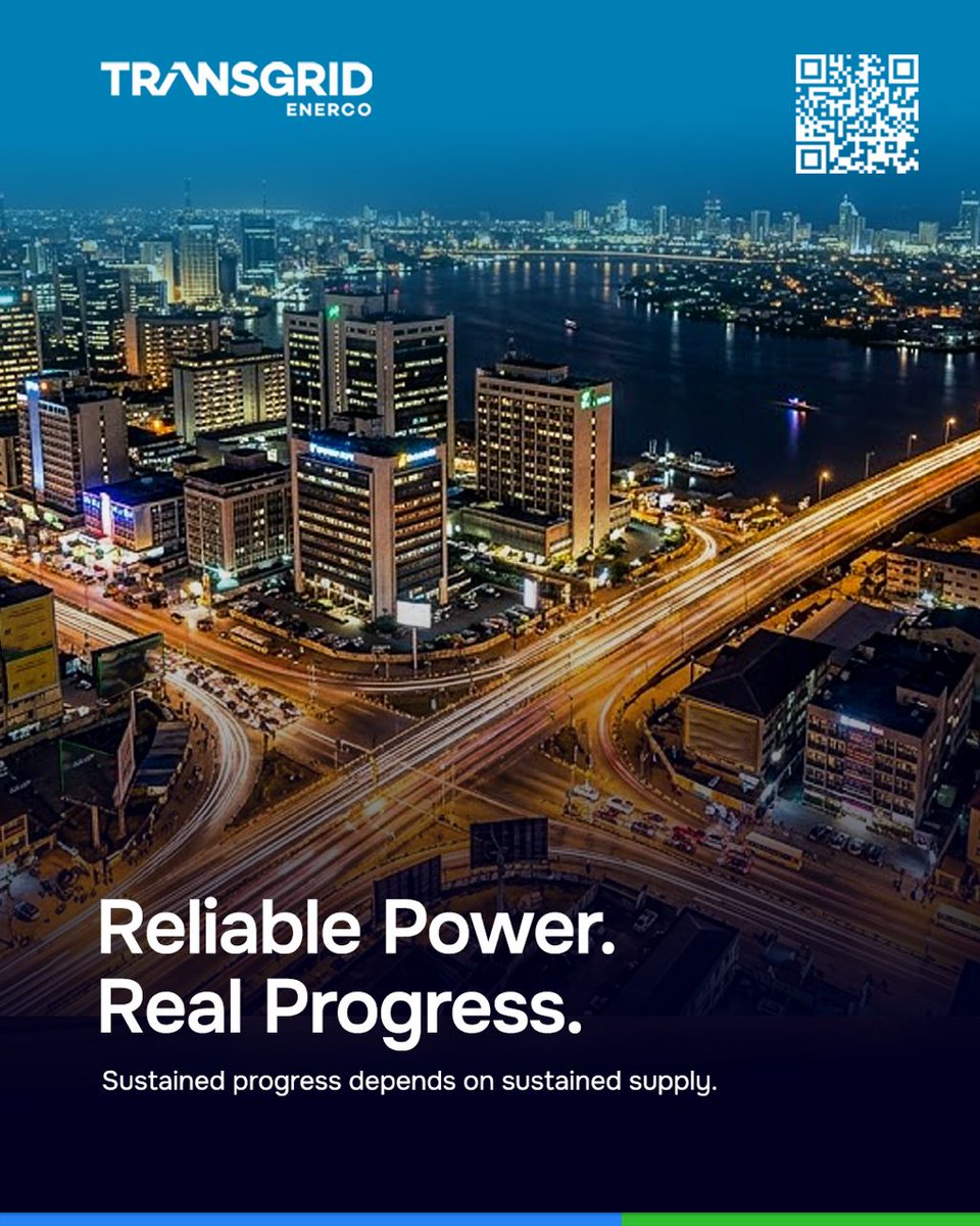 TransgridEnerco's tweet photo. Reliable electricity is more than infrastructure. It is what enables businesses to grow, economies to move, and communities to thrive.

At Transgrid, we are building systems designed to deliver measurable progress through sustained reliability and long-term execution.

#TransgridEnerco #ReliablePower #EnergyInfrastructure
