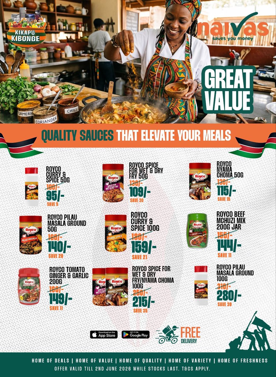 BigmanDarsil's tweet photo. Ni friday na weekend unaweza amua ku chill with the boys ama Family.
Naivas wamecheza kiwao wakaleta Nyama Choma Deals,hapa hauna Excuse.
Naivas Game On
#BebaValueTele https://t.co/GeWOgO7DL3