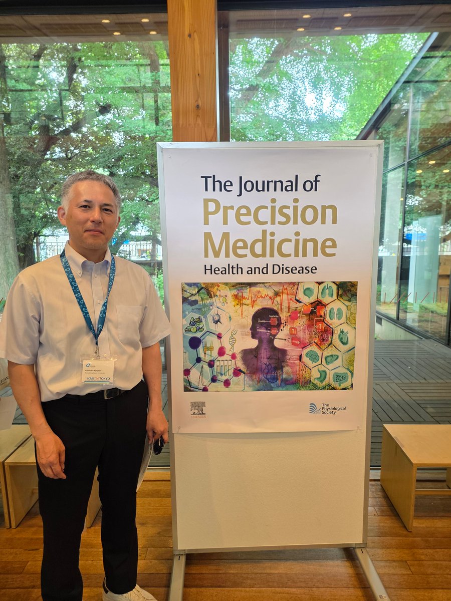 JPrecisionMed's tweet photo. We're at #ICMSTokyo! 🔬 🗾

Koichi Nakajo, Reviewing Editor for the journal, is here to share more information about our mission linked to innovative strategies for ion channel research and drug development💉🥼

Kazuharu Furutani is pictured here with the journal's front cover!📷 https://t.co/uQFgsLEUwM