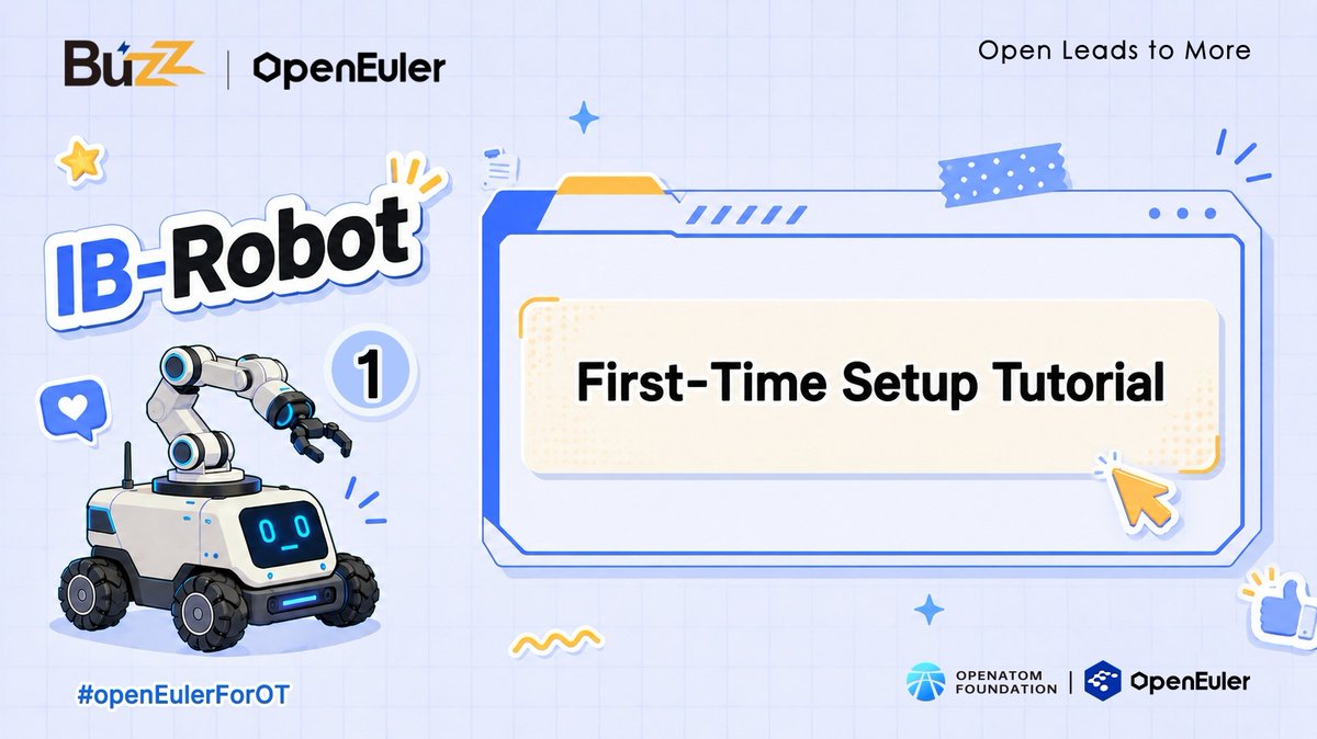 openEuler's tweet photo. Cloned IB-Robot… now what?
Get started with our first-time setup guide — just one script and you're ready for simulation, training, and real robots.
Dive in and start your IB-Robot journey here 👇