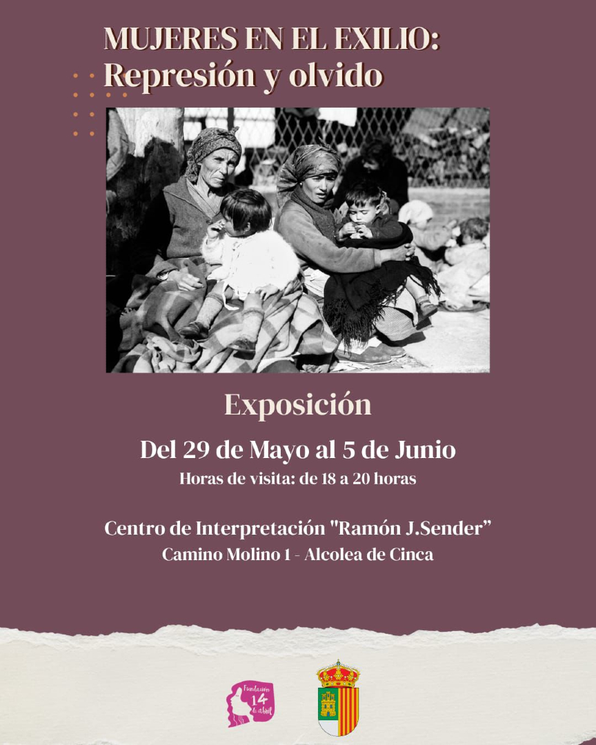 arainfonoticias's tweet photo. AGENDA | Alcolea de Cinca inaugura este viernes la exposición “Mujeres en el exilio: represión y olvido”, una muestra sobre memoria democrática y exilio femenino impulsada por la @14AbrilFun. La charla-coloquio será a las 19:00 horas https://t.co/jZF8bdglFZ