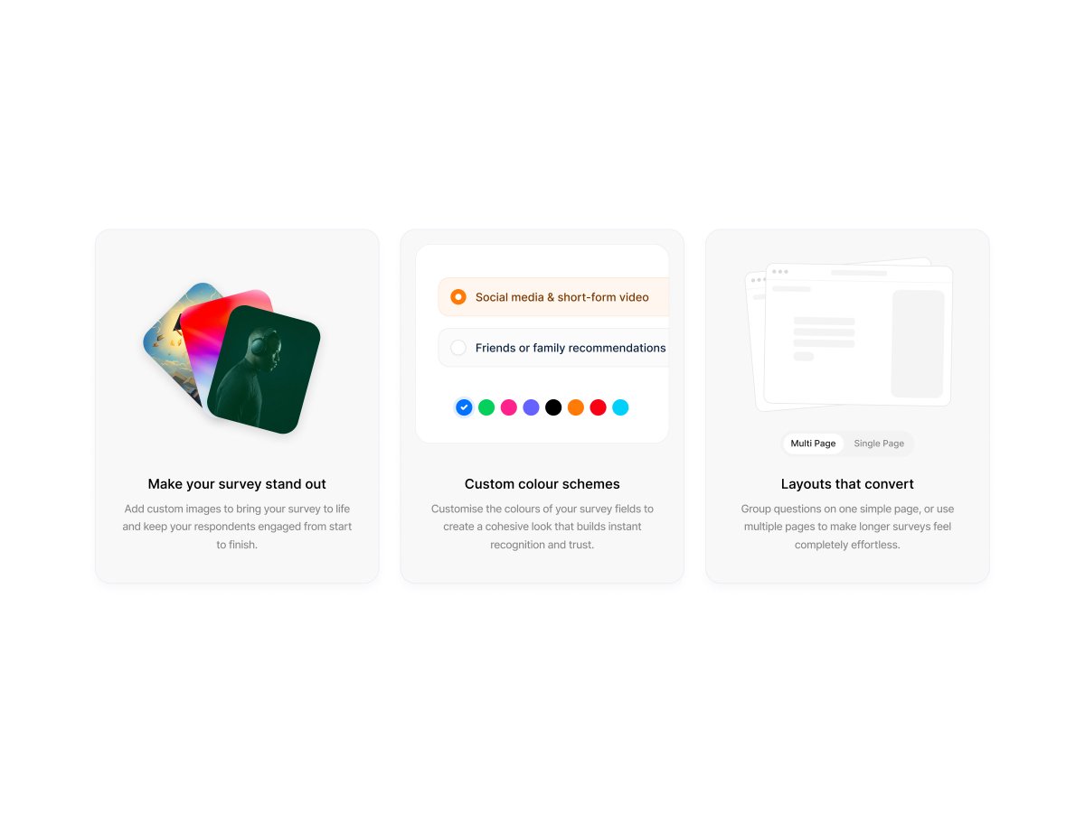 JamiePeak's tweet photo. ⚡️ Home feature blocks on @fastsurveys https://t.co/2YejetI4sc
