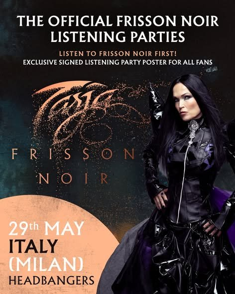 TarjaItaly's tweet photo. Stasera 😍🇮🇹  #frissonnoir #prelisteningparty
@tarjaofficial https://t.co/nuBZvEiw7u