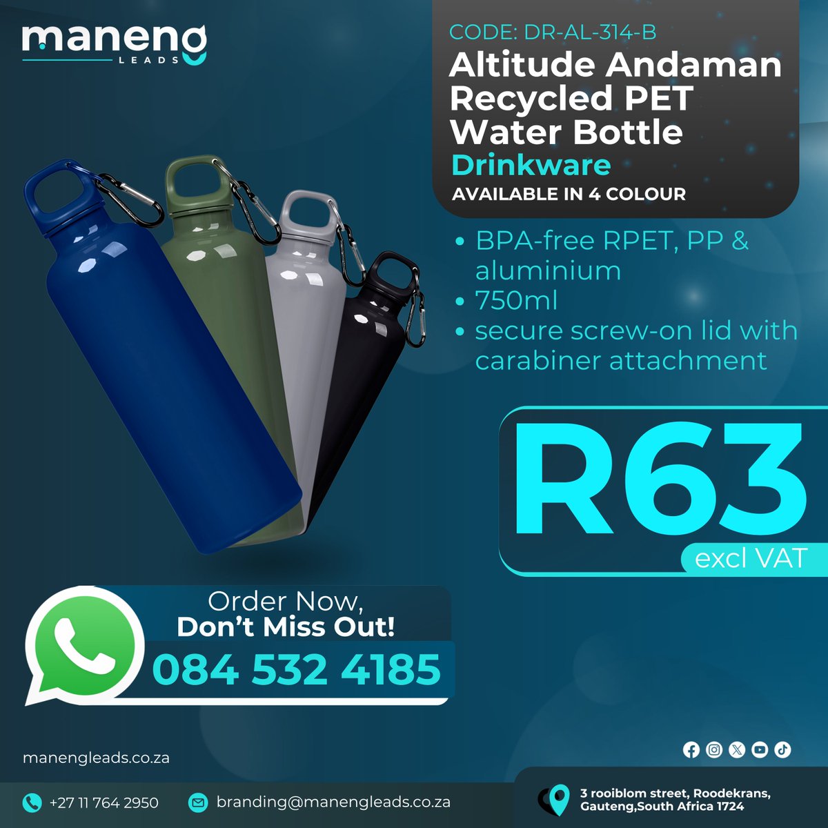 ManengLeads's tweet photo. Call: +27 11 764 2950
WhatsApp: +27 84 532 4185
Email: info@manengleads.co.za
Visit our website: https://t.co/Y5fyrJ3OkL
#manengleads #maneng #winterspecial #r1600 #startup #business #graphicdesign #hurryup #onceoff #upgrade #graphic #design #blue #money
#ManengLeads #BrandGrowth https://t.co/QT7gLKGWLj