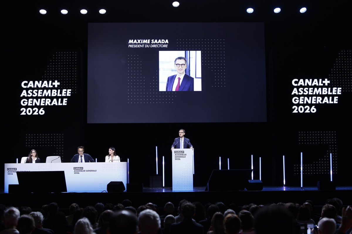 canalplusgroupe's tweet photo. Lors de la seconde Assemblée Générale de CANAL+, qui s’est tenue ce 29 mai 2026 à L’Olympia, CANAL+ a démontré sa position d’acteur mondial des médias et du divertissement, ancré en Europe et en Afrique. Toutes les résolutions sont adoptées. 
 
➡️Informations à retrouver ici :https://t.co/GCSZNlJZlU