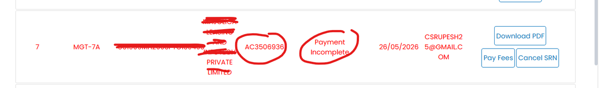 rupesh3991's tweet photo. @HelpdeskMCA21V3 Payment was made on time and a ticket was raised, but the system still shows "Payment Incomplete". If not resolved before expiry, the filing will lapse despite payment of fees. Kindly resolve urgently. Take it as MOST URGENT @HelpdeskMCA21V3 @MCA21India https://t.co/zMJjn8EjIY