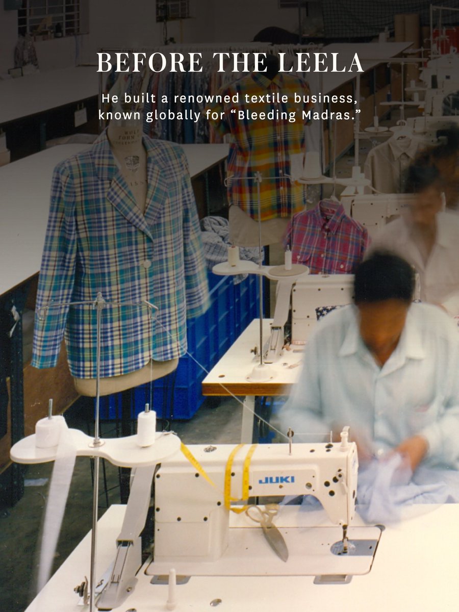 TheLeelaHotels's tweet photo. Before there was a brand, there was Captain C.P. Krishnan Nair’s belief. That true Indian luxury would never only be seen. It would be deeply felt.​

With this at the core, Captain Nair reimagined Indian hospitality through warmth, intuition and an unwavering eye for detail. From building a globally admired textile business to creating experiences that felt unmistakably Indian yet world-class, his journey was guided by the singular vision of luxury with heart.​

As The Leela celebrates four decades of true Indian luxury, that philosophy still lives in every welcome, thoughtful gesture and every stay.​
​
#TheLeela #TrueIndianLuxury​ #40YearsofTheLeela #FourDecadesofTheLeela