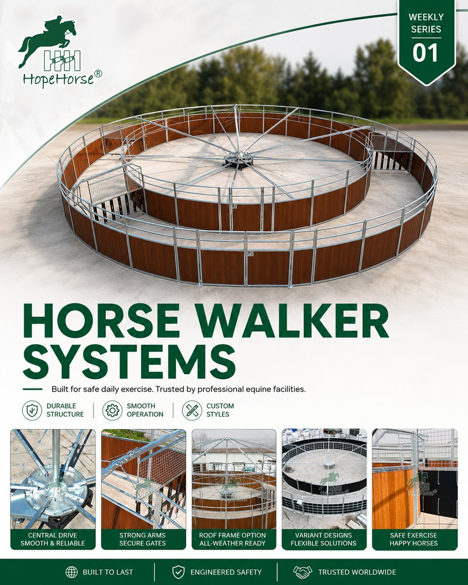 Lucia86224087's tweet photo. Careful inspection before shipment, reliable performance after installation.
#QualityInspection #HorseWalker #EquineEquipment #StableSolutions #ExportReady https://t.co/Bjwm6Kgzbm