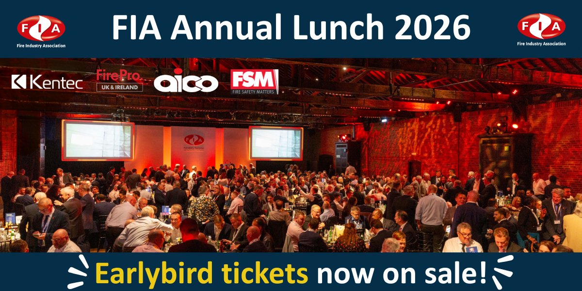 FireIndustry's tweet photo. Tickets are now on sale for the FIA Annual Lunch 2026

Places are always in high demand, so secure your spot today and take advantage of the discounted early bird pricing before it's gone.

👉 Book now: https://t.co/8J2VEm1Mfh

#FIAAnnualLunch #FireIndustry #FireSafety https://t.co/knvsPHVcCk