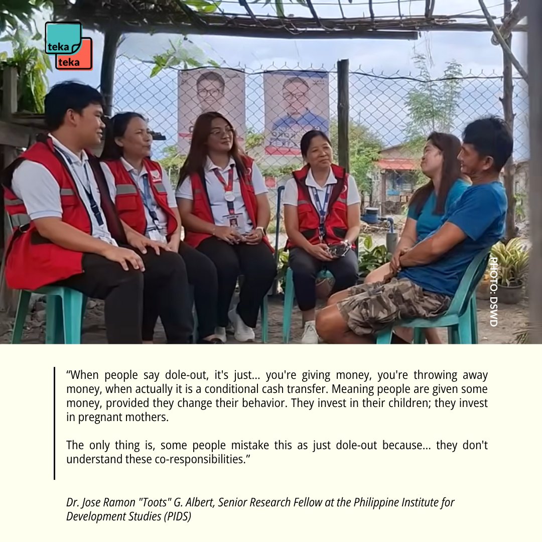 TekaTekaPod's tweet photo. The word "dole-out" is doing a lot of damage to a program people haven't actually understood. Dr. Albert of PIDS explains what the 4Ps really involves. 🎧 https://t.co/2P5W0cNvRO | https://t.co/XKknmv5N4r https://t.co/REOQTsAwPv
