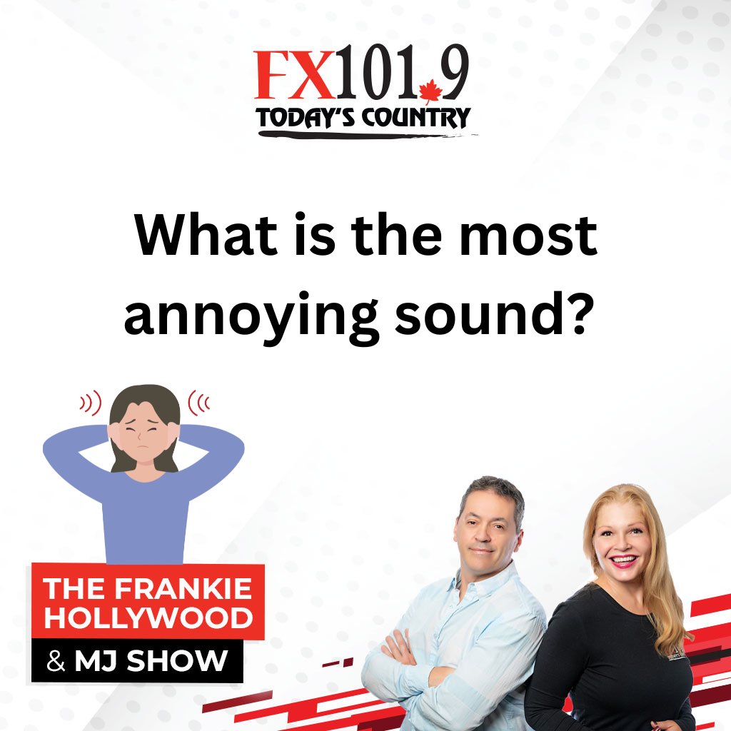 FX1019's tweet photo. Everyone has that ONE sound that drives them crazy! 😖
Frankie says squealing brakes and dry windshield wipers are the worst. 🚗
MJ can't stand when someone is blasting a video on their phone in public. 📱🔊
What's the sound that instantly annoys YOU? 👇
#FrankieHollywoodnMJ https://t.co/p232QqWdeu