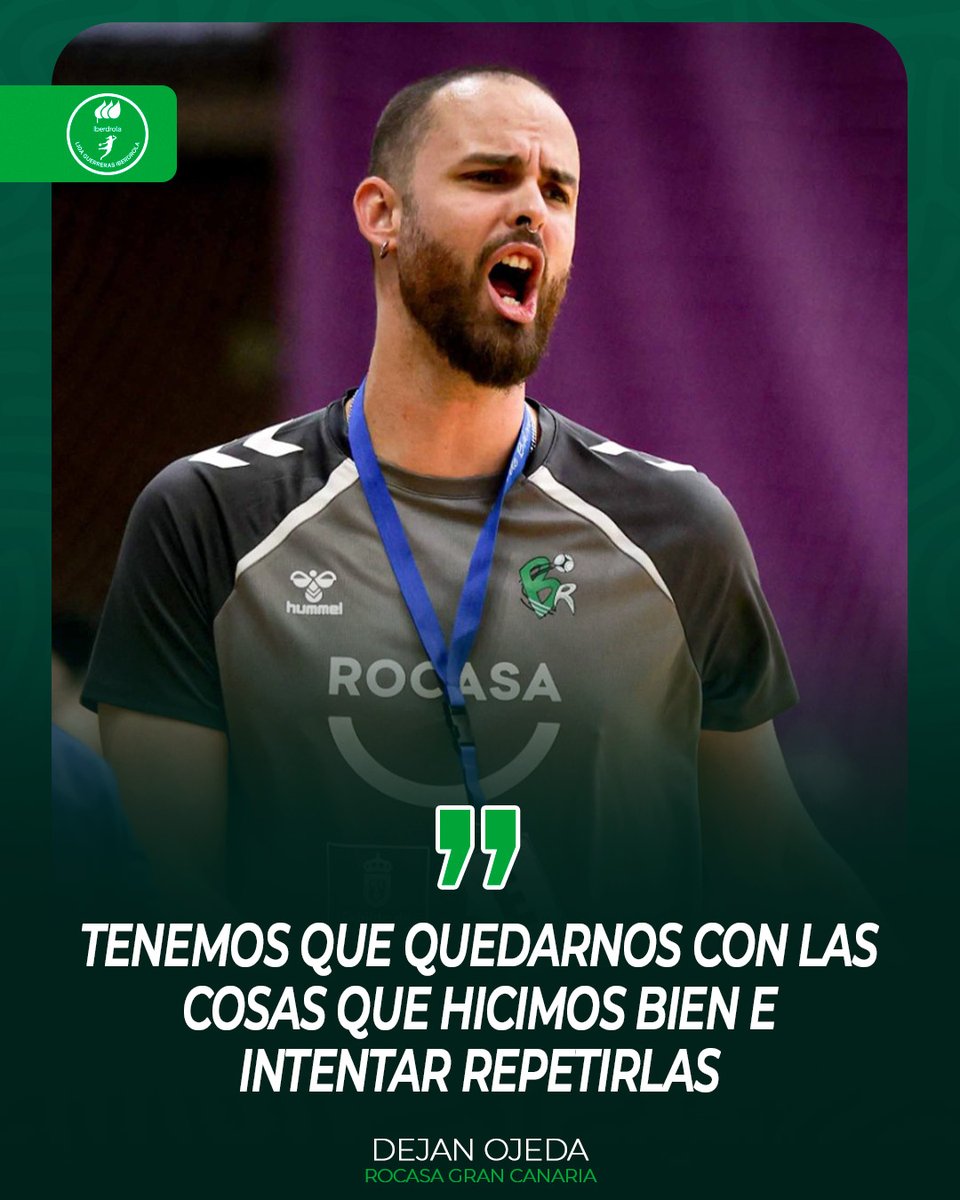 IberdrolaDHF's tweet photo. 🟢 El entrenador de @BMRemudas, Dejan Ojeda, ha hablado de la segunda final del play-off de #LigaGuerrerasIberdrola que podría darles la victoria

🎙️ "Tenemos que quedarnos con las cosas que hicimos bien e intentar repetirlas" https://t.co/VyrhymDvSq