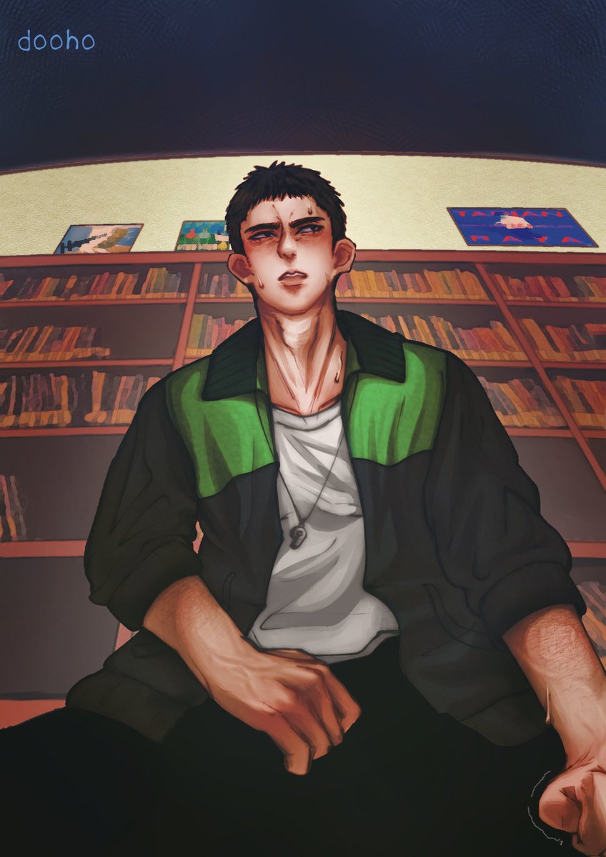 dooho_zip's tweet photo. he could use a bit of help, would you mind giving him a hand? 

#KaoruNiou #ガンバレ中村くん #GoForItNakamura #nsfw #bara #artㅤㅤㅤㅤ https://t.co/yOuGMcOtmB