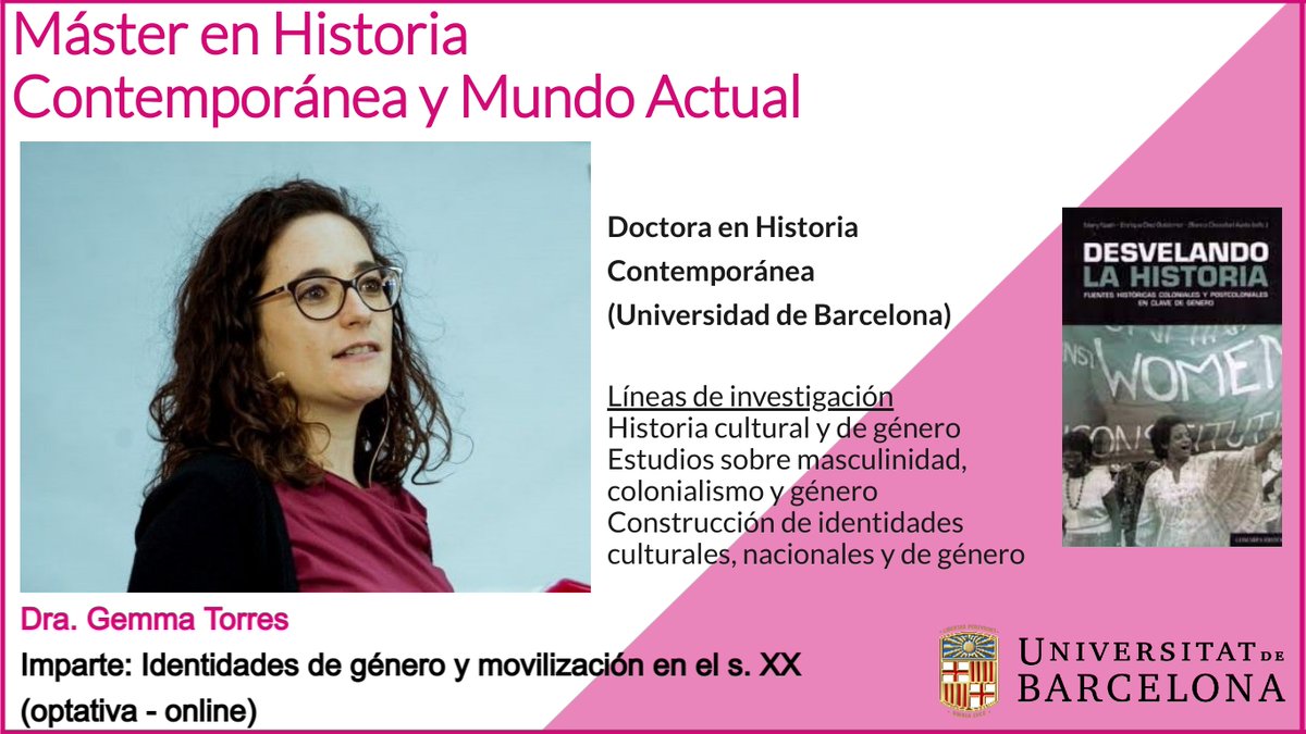 ContemporaniaUB's tweet photo. Coneix part del professorat del Màster en Història Contemporània i Món Actual i les seves línies d’investigació en aquestes fitxes de presentació 👇

Recerca i pensament crític t’esperen a la UB.

Les preinscripcions continuen obertes!

https://t.co/u6eRDNNCnA https://t.co/eualVExp7B