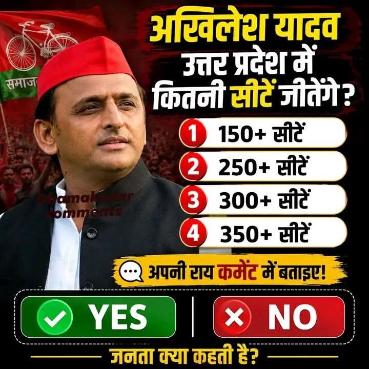 KpPatha19731260's tweet photo. माननीय श्री अखिलेश यादव जी उत्तर प्रदेश में कितनी सीटें जीतेंगे ...?
अपनी राय कमेंट बॉक्स में बताइए .🤔 https://t.co/Zf3Gq0Yc9d