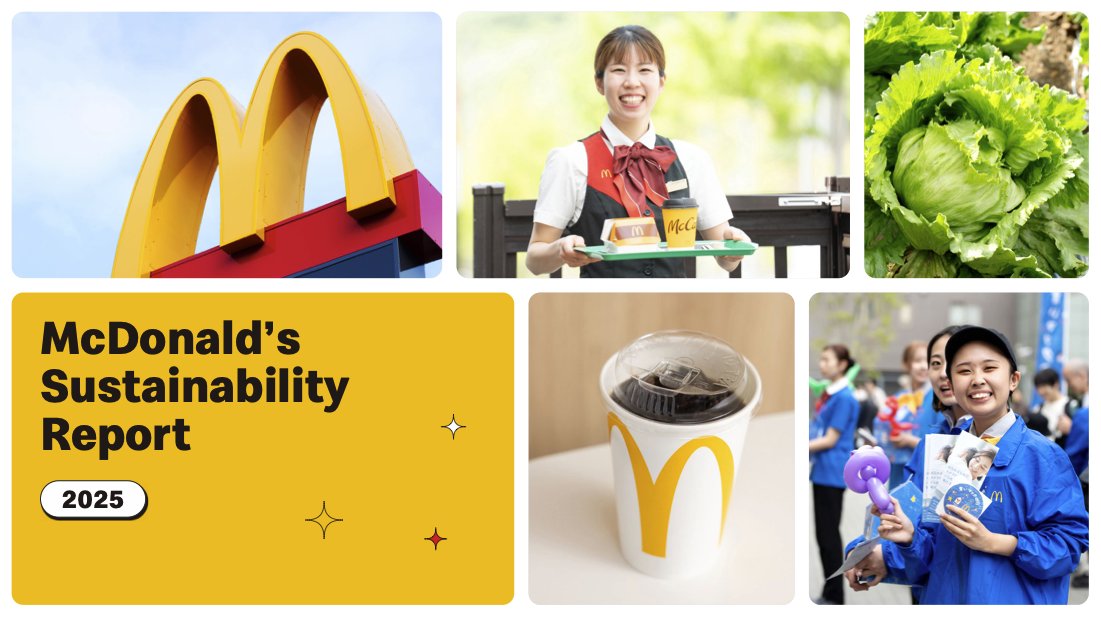 incdesign_jp's tweet photo. 🇯🇵国内IR🇯🇵
「世界観ごと、ハッピーセット🍔」

おなじみの鮮やかなイエローに、
クルーの皆さんの素敵な笑顔と
可愛いイラストがたっぷり🍟
まるでハッピーセットを
開けるときのようにワクワクします。

日本マクドナルドホールディングス株式会社
「McDonald’s Sustainability Report 2025」

#IR資料 #インクデザイン