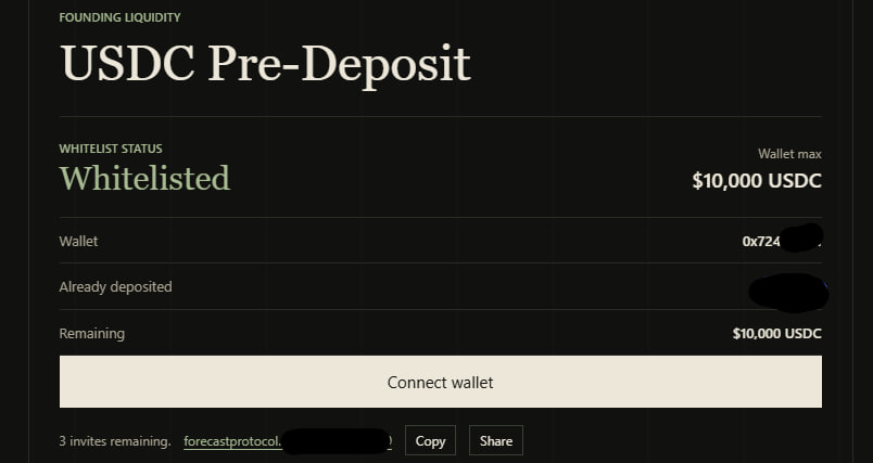 logscry's tweet photo. my wallet was whitelisted, deposited some on @ForecastFDN https://t.co/74UW9vjawz