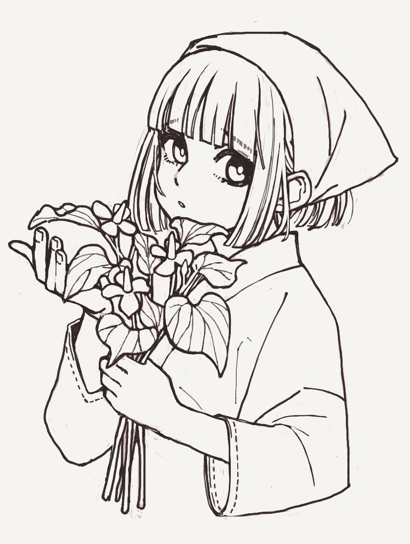 arechi_san's tweet photo. 今日の落書き。庭にドクダミの花が増えすぎて困っています。ドライハーブにしてお茶にすると便秘やむくみの解消に役立つらしいけど味はどうなんだろう？飲みやすいのかな？

#イラスト #創作  #oc https://t.co/TQqjYnDsGj