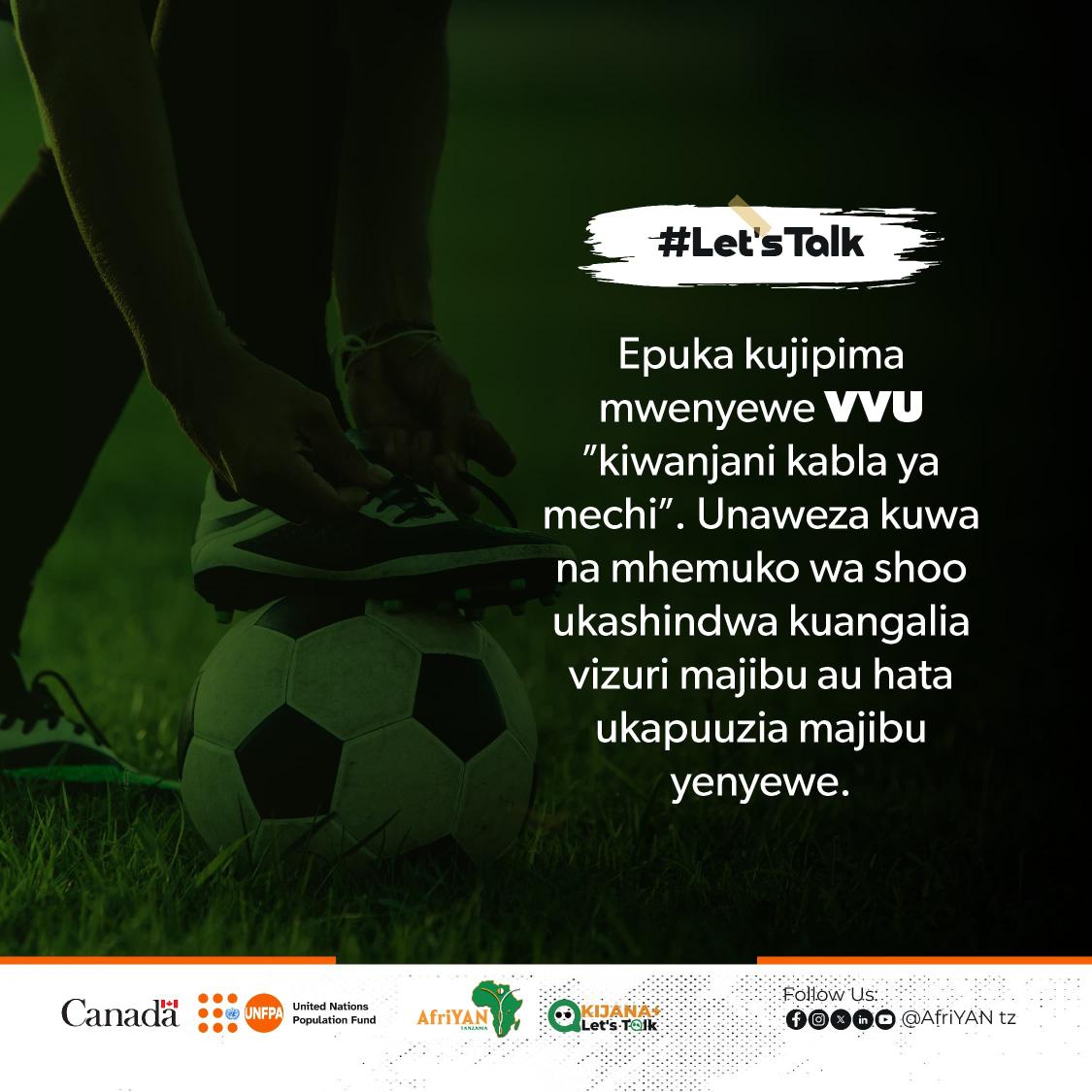 rezam06's tweet photo. Epuka kujipima mwenyewe VVU ”kiwanjani kabla ya mechi”. Unaweza kuwa na mhemuko wa shoo au hata ukapuuzia majibu yenyewe.
Nafuta ushauri nasaha kutoka kwa wataalamu wa afya kabla ya kuanza kujipima ili ujue faida na hasara za kujipima.
#LetsTalkTz | #KijanaPlus | #AfriYANTz https://t.co/FeFTqQMdTr