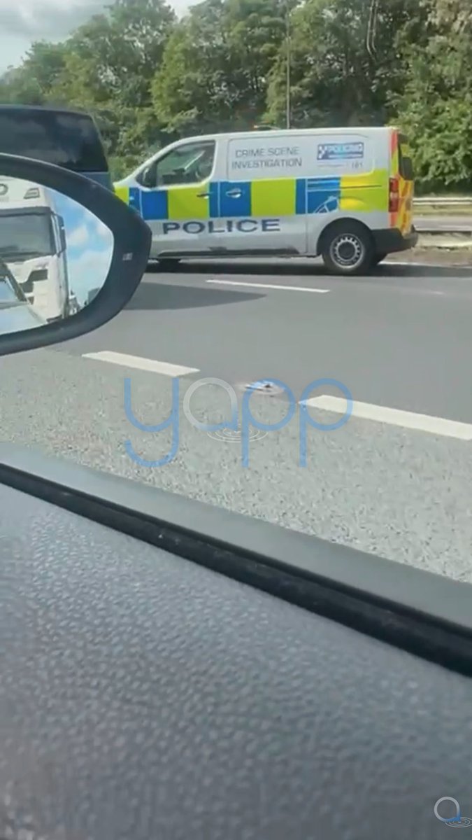 YappAppLtd's tweet photo. Serious collision closes the #M606 in Bradford this morning. 

A road traffic collision has closed all lanes on the M606 northbound between junctions J2 and J3, and at least one lane southbound. 

The incident is currently active and expected to cause traffic chaos late into the afternoon.

Diversions are in place. https://t.co/T66r2YoUoF