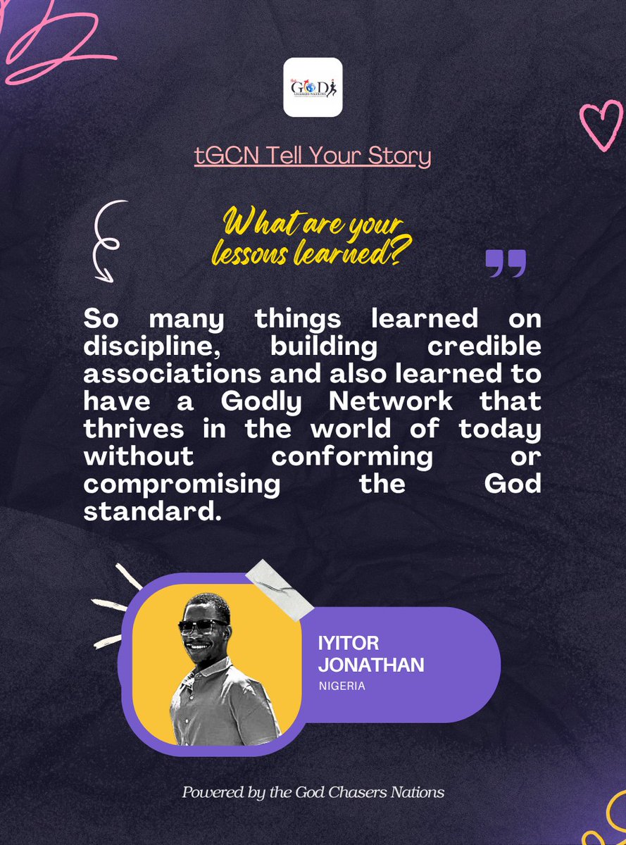 tGC_Nations's tweet photo. 📖🧐 LEADERS WATCH

Every leader has a story.
Behind every growth journey are lessons, sacrifices, decisions, and moments that shape influence and impact.

Today’s edition of Leaders Watch highlights another inspiring leadership journey filled with insights worth learning from 🌍 https://t.co/mb0EGQGU3D