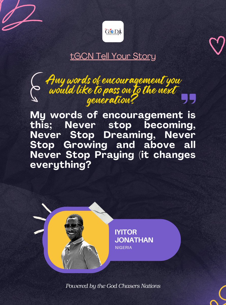 tGC_Nations's tweet photo. 📖🧐 LEADERS WATCH

Every leader has a story.
Behind every growth journey are lessons, sacrifices, decisions, and moments that shape influence and impact.

Today’s edition of Leaders Watch highlights another inspiring leadership journey filled with insights worth learning from 🌍 https://t.co/mb0EGQGU3D
