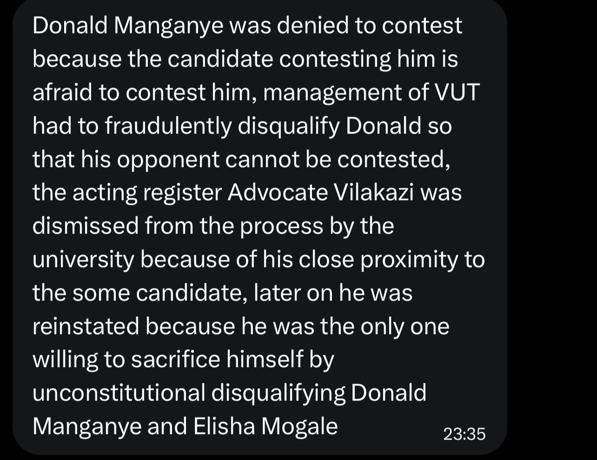 ChrisExcel102's tweet photo. Students are crying about the corruption happening at @VaalUniversity 

Please retweet for Awareness 

Cc: @SihleLonzi https://t.co/ui7QCCwRoi