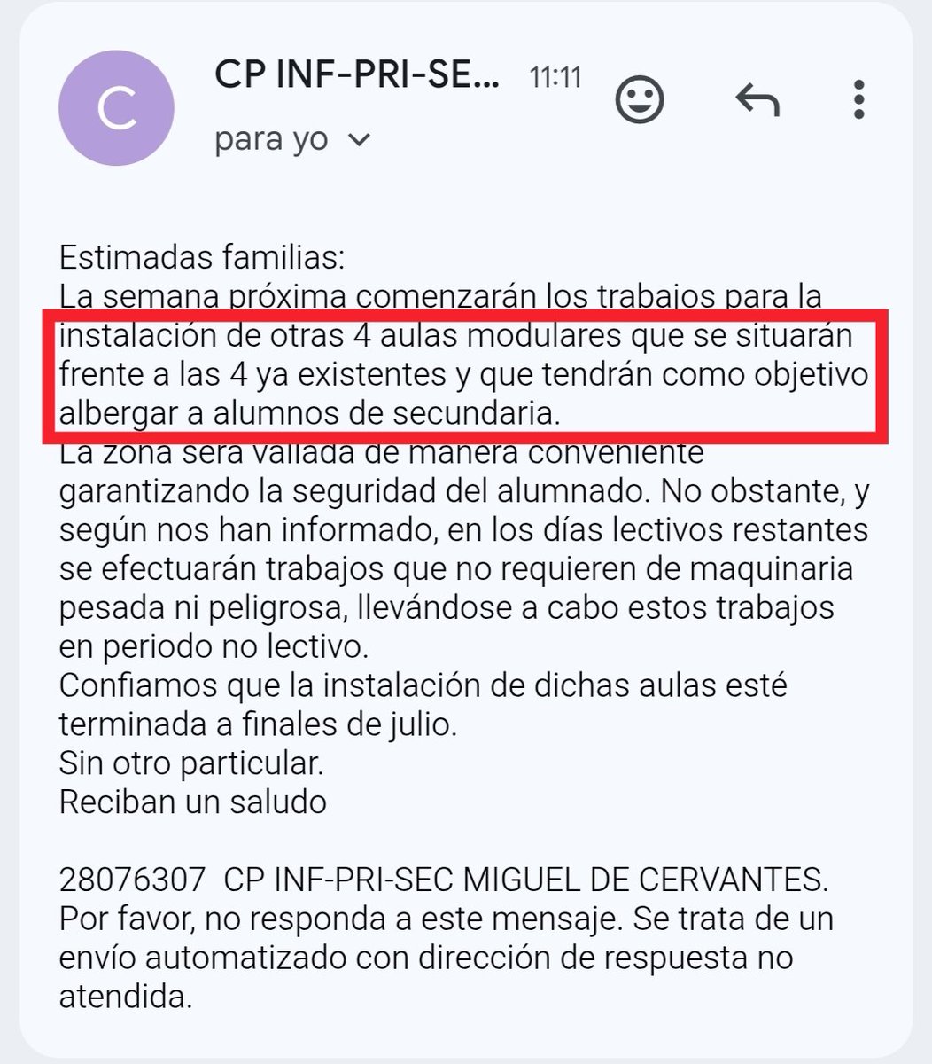 CervantesGetafe's tweet photo. Alternativas a la falta de planificación en la Construcción de Centros Públicos:

❌ Hacinamientos.
❌ (Más) ​𝐁𝐚𝐫𝐫𝐚𝐜𝐨𝐧𝐞𝐬.
❌ No construir IES.

4 barracones más (8) en el Miguel de Cervantes. Su construcción parece sacada de las peores obsesiones de Víctor Frankenstein. https://t.co/H8KuD0FGQF