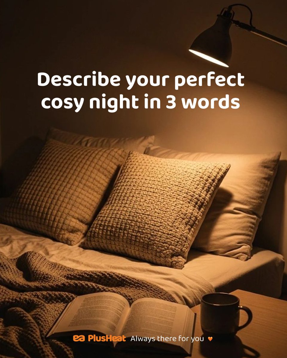 PlusHeatUK's tweet photo. Your perfect cosy night in.

Three words only. 👇

We'll start:

☕ Hot chocolate.
📖 Good book.
🛋️ Soft blanket.

#CosyNight #HomeLife #UKHomes #PlusHeat https://t.co/kEndr6S4Ln