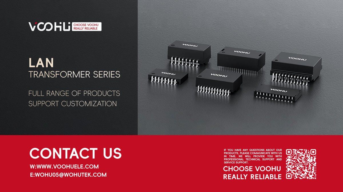 voohuele's tweet photo. Network transformers with design support. 10M-10G, PoE+, 4800V isolation, built‑in CMC. Industrial grade. Real case: +5dB RE margin

VOOHU – from concept to certification

🔗 https://t.co/NUiR5Dp4M8
📩 wohu05@wohutek.com
#VOOHU #networktransformer #emc #ethernet #designsupport https://t.co/TpWTqQvU1A