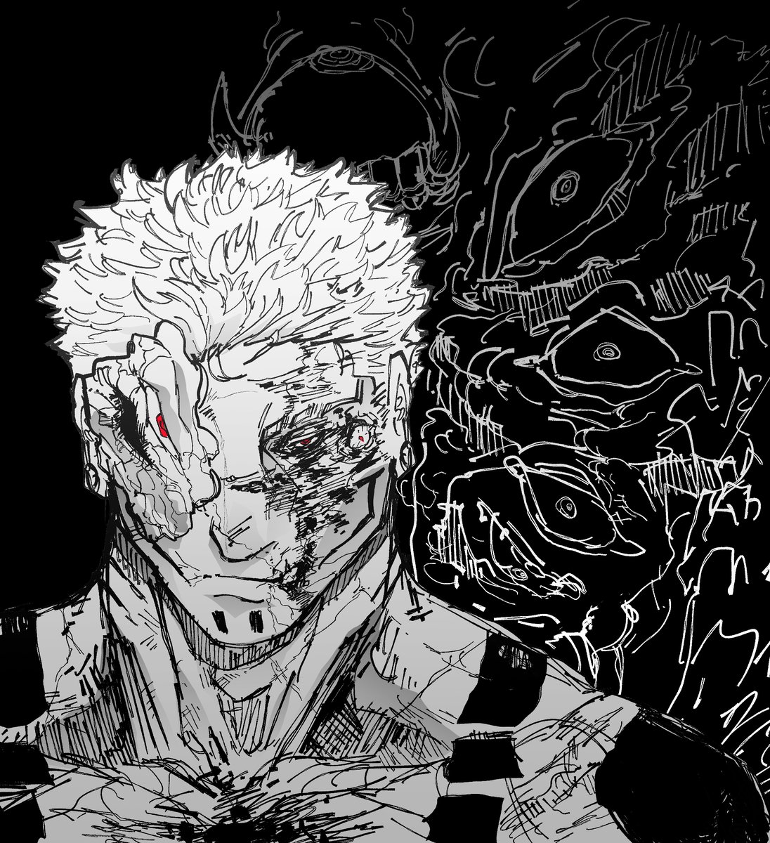 Iori_Seirei's tweet photo. "You and Me... ...Are not the Same."
(NOT A SHIP.)

#yuji #itadoriyuji #yujiitadori #sukuna #ryomensukuna #kingofcurses #chosenbythesparksofblack #art #fanart #blackandwhiteart https://t.co/tflKxgfFe3
