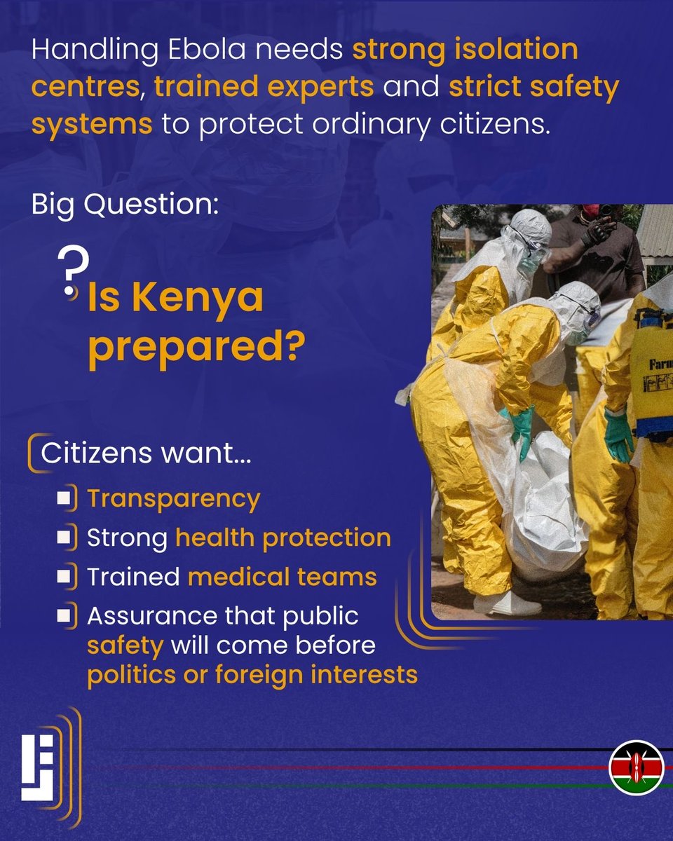 JamiiForums_KE's tweet photo. Kenya could play a major role in the U.S. Ebola response plan, as the Trump administration considers setting up a quarantine and treatment center there for Americans exposed to the virus

Reports by the New York Times and Wall Street Journal say the proposal, still awaiting Kenya’s approval, would allow high-risk U.S. citizens to be isolated and treated in Kenya instead of Europe

Read more https://t.co/00trDL4zeO