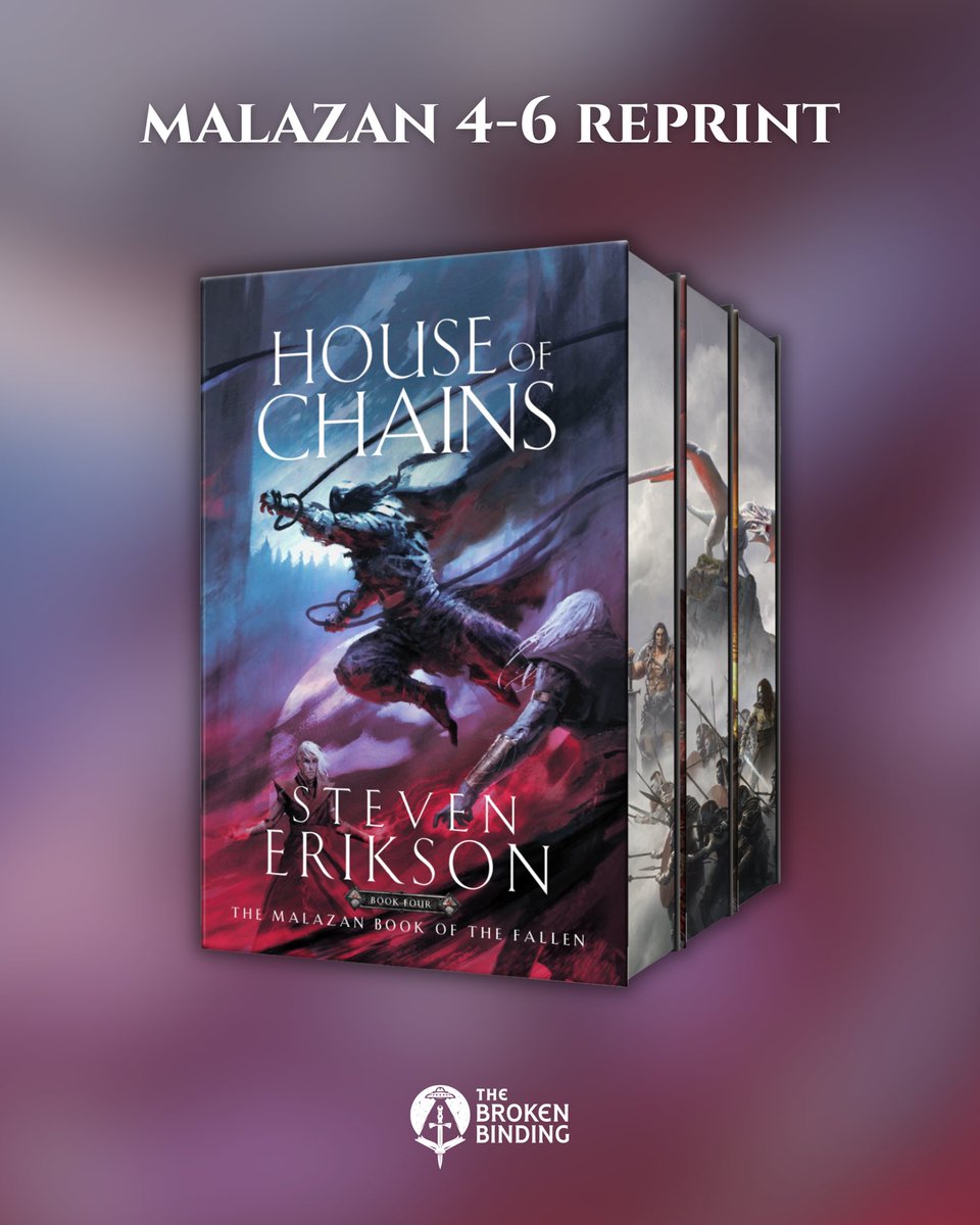 binding_broken's tweet photo. We are excited to share that we are reprinting The Malazan Book of the Fallen Books 4-6! ⚔️🥳

Sale details:
📆 Monday 1st June
📍 Dragon’s Hoard
🏷️ £150 

Please note, these editions are not signed 💚 https://t.co/XYkfQo71u5